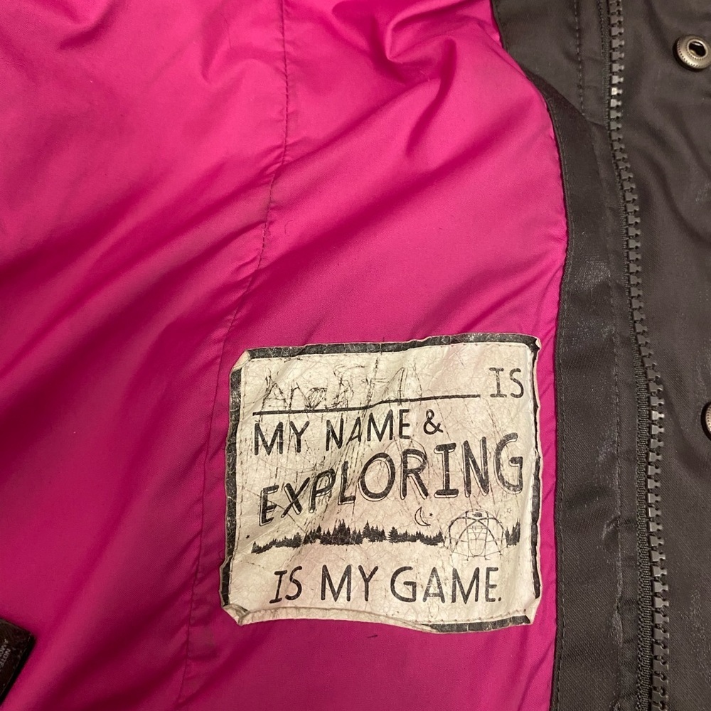 The North Face Grey Down Jacket with Faux Fur Trim - Picture 11 of 14